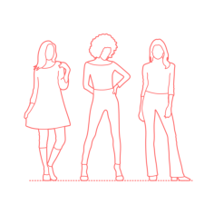 Humans Standing Female Front Laser Cut Svg File, Free Vectors File